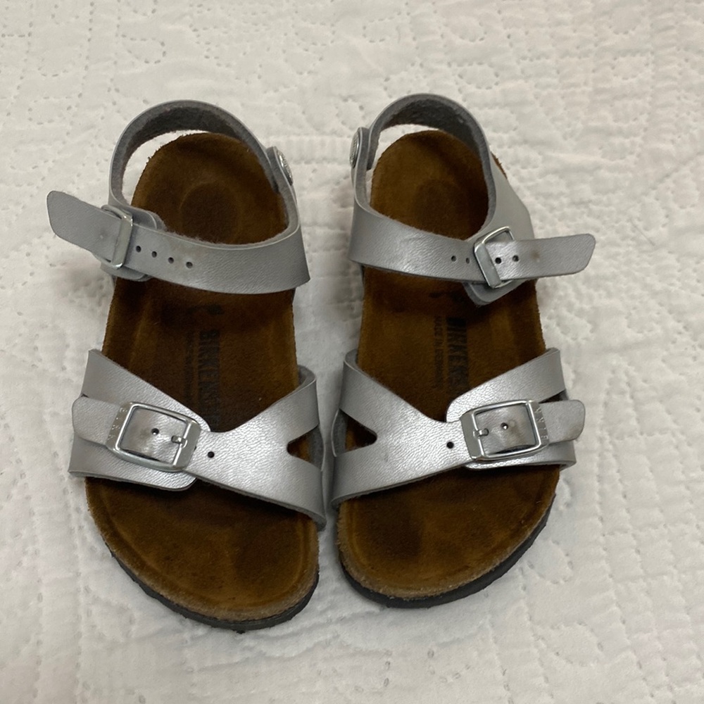 Sliver Birkenstock size 10
